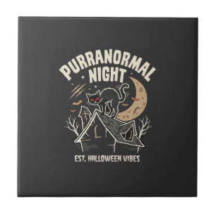 Carreau Chat Noir de Lune d'Halloween (2)
