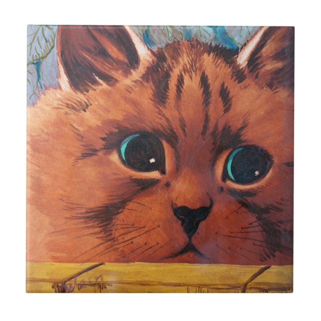 Carreau Chat Paisible Sur Mur, Louis Wain (Devant)