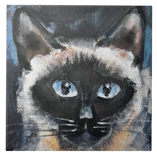Carreau chat siamois (Devant)
