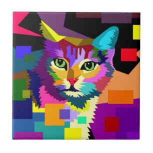 Carreau Chat WPAP multicolore 656