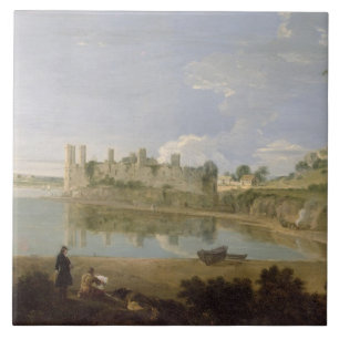 Carreau Château de Caernarvon, c.1745-50 (huile sur la