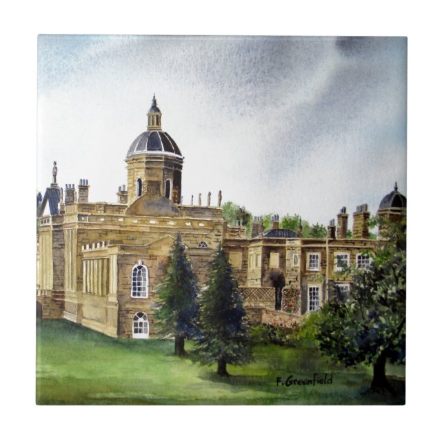Carreau Château Howard North Yorkshire peinture aquarelle (Devant)