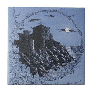 Carreau Château Médiéval En Bleu