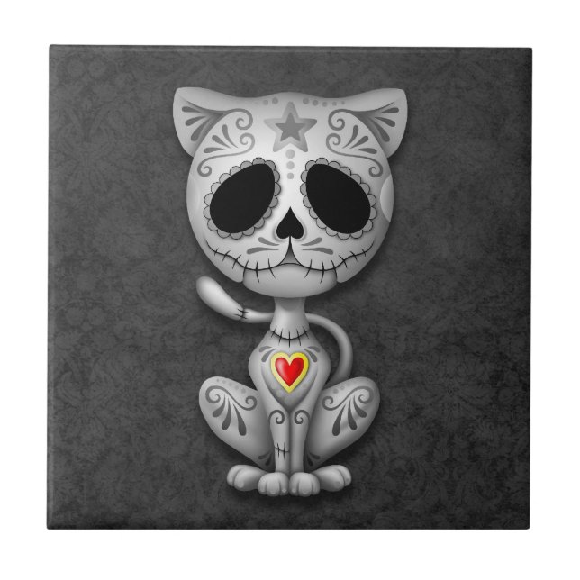 Carreau Chaton de sucre de zombi, foncé (Devant)
