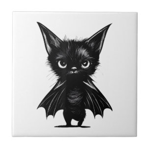 Carreau Chaton Noir Grumpy Halloween En Costume De Chat