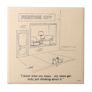 Carreau Chats Clawing Meubles