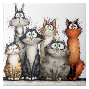 Carreau Chats fantaisistes