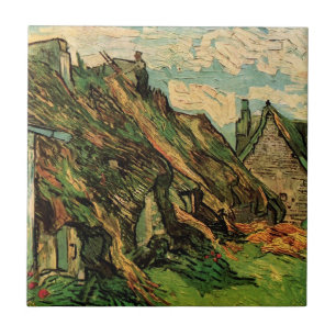 Carreau Chaumières en grès par Vincent van Gogh