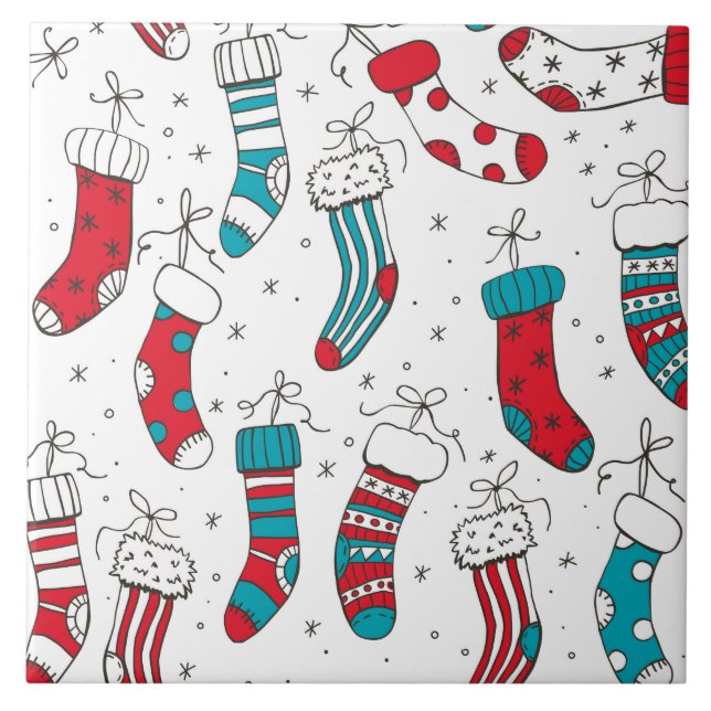 Carreau Chaussettes de Noël (Devant)