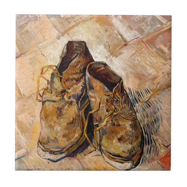 Carreau Chaussures de Van Gogh Peinture Art (Devant)