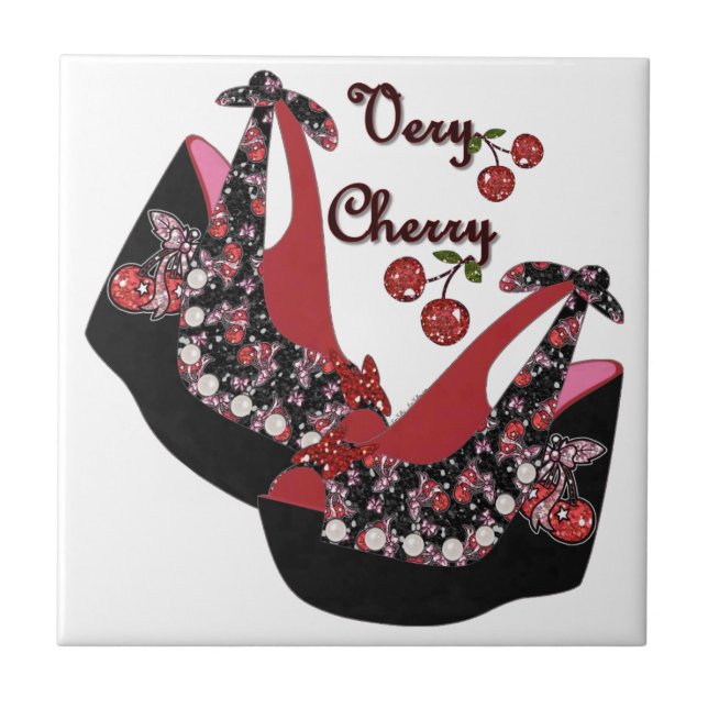 Carreau Chaussures RAB Rockabilly Very Cherry (Devant)
