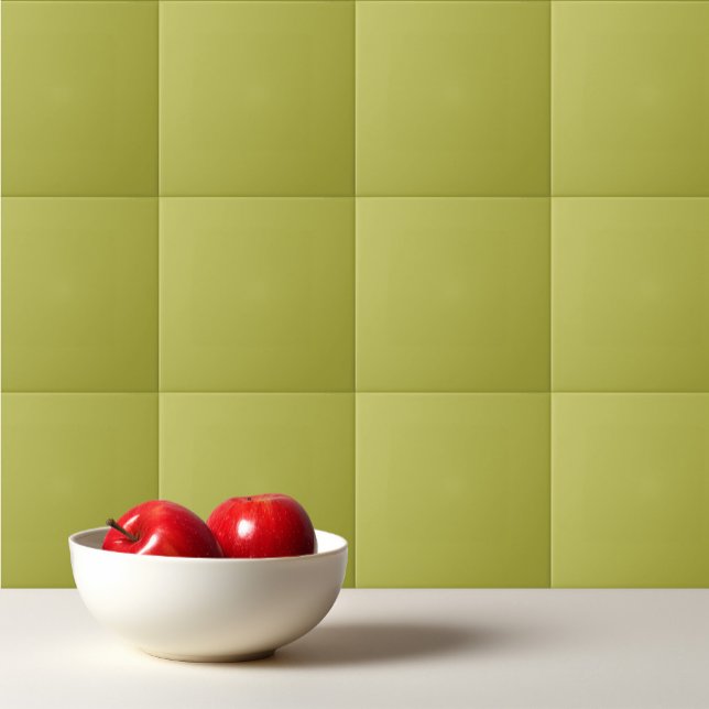Carreau Chaux vive couleur uni brillant Pomme vert (Créateur téléchargé)