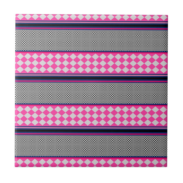 Carreau Check Stripes Harlequin Conception de Motif mixte (Devant)