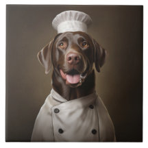 Chef de chien du laboratoire de chocolat