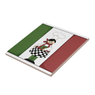 Carreau Chef italien #8 avec dalle de drapeau
