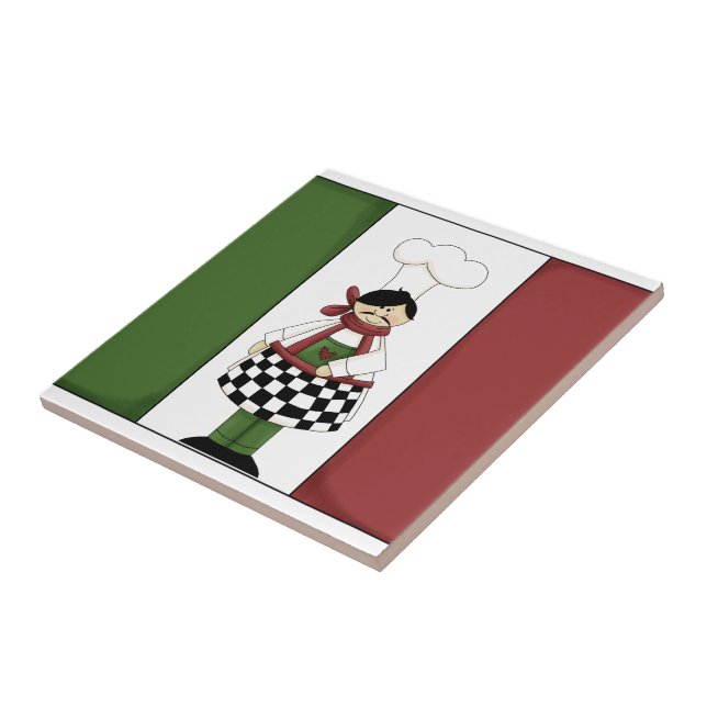 Carreau Chef italien #8 avec dalle de drapeau (Côté)