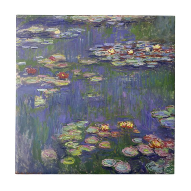 Carreau Chefs-d'œuvre de peinture de Nymphéas de Monet (Devant)