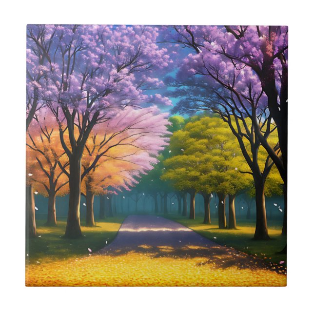 Carreau **"Chemin du pourpre : promenade Jacaranda"** (Devant)