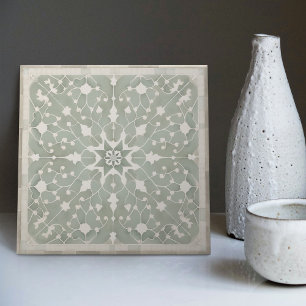 Carreau Cheminée arrière-bain en fibre verte Repro