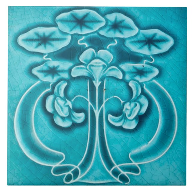 Carreau Cheminée Art Nouveau Pierres murales (Devant)