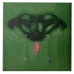 Carreau Cheminée en céramique murale style Art nouveau