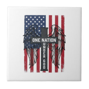 Carreau Chemise à ailes de croix patriotique d'une nation