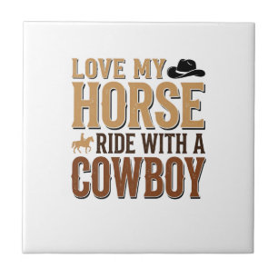 Carreau Chemise à devis de cheval et cowboy western vintag