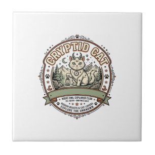 Carreau Chemise Cryptide Chat Cryptide Chat Art Vector Vin