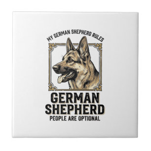 Carreau Chemise de Berger Allemand pour les Amoureux de Ch