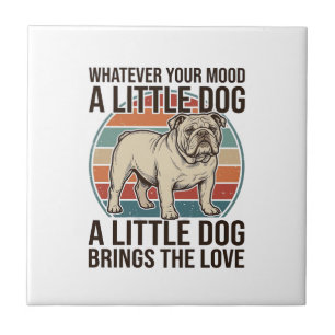 Carreau Chemise de citation de Bulldog vintage Little Dog