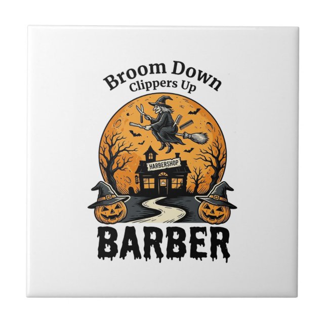 Carreau Chemise de coiffeur Halloween Sorcière Salon ensor (Devant)