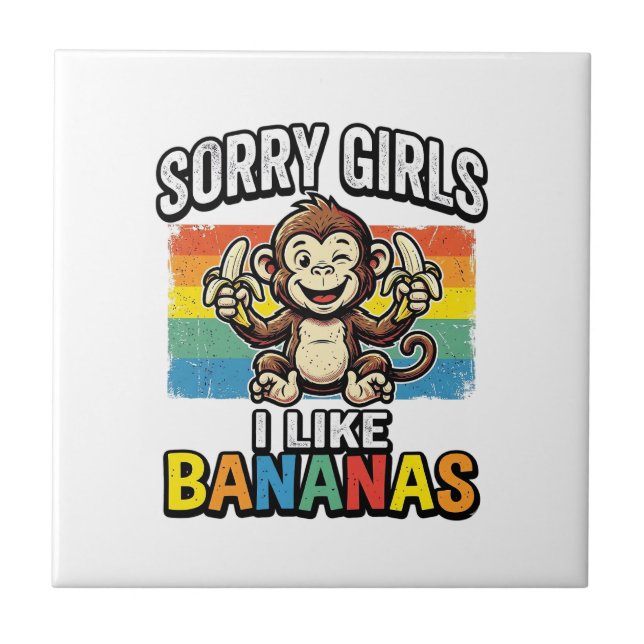 Carreau Chemise de conception de singe de banane drôle de  (Devant)