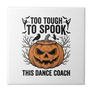 Carreau Chemise de gravure de citrouille Halloween de prof