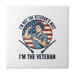 Carreau Chemise de gravure vintage patriotique de vétéran