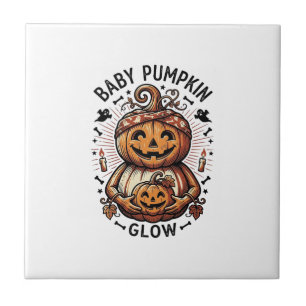 Carreau Chemise de grossesse citrouille Halloween vintage