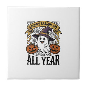 Carreau Chemise de joie de saison effrayant fantôme Hallow