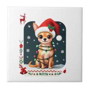 Carreau Chemise de Noël Chihuahua Santa Sweatshirt hideux