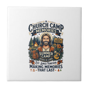 Carreau Chemise de nostalgie du camp de l'église de Jésus
