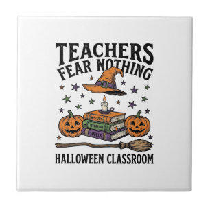 Carreau Chemise de professeur Halloween avec livres de sor