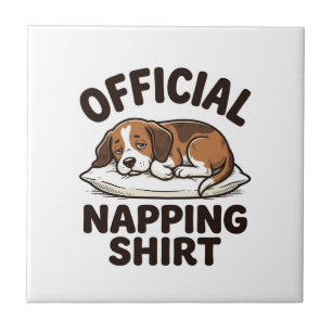 Carreau Chemise de repos officielle Chien endormi Design v