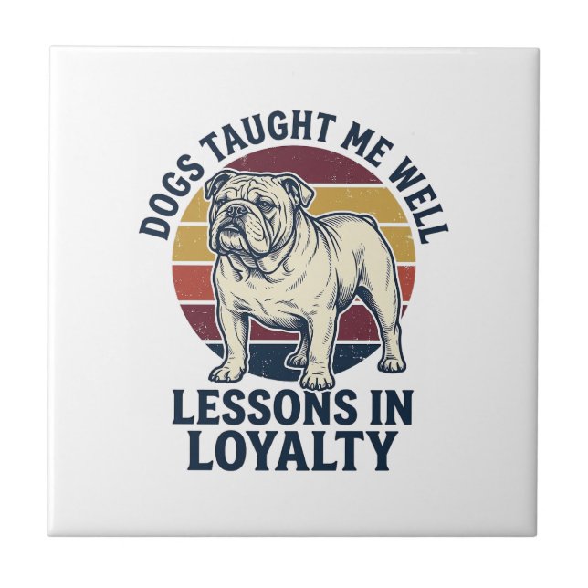 Carreau Chemise de sagesse canine Graphique de leçon de bo (Devant)