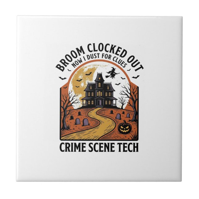 Carreau Chemise de technicien de scène de crime drôle de H (Devant)