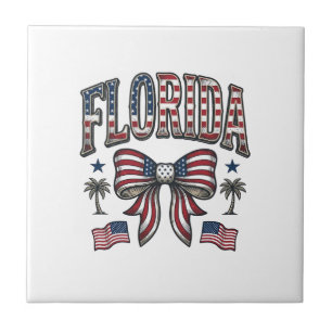 Carreau Chemise du 4 juillet à nœud vintage de la Floride