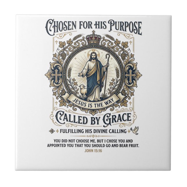 Carreau Chemise Électricien Jésus Conception à base de foi (Devant)