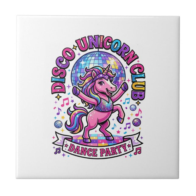 Carreau Chemise graphique du club de disco licorne commerc (Devant)
