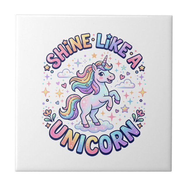 Carreau Chemise graphique Licorne Brille Comme une Licorne (Devant)