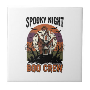 Carreau Chemise Halloween Vintage Boo Night Maison Hantée 