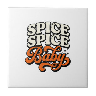 Carreau Chemise Spice Spice Baby Vintage Rétro Typographie