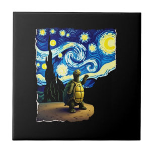 Carreau Chemise Tortue Artistique Tortue Nuit Étoilée (4)
