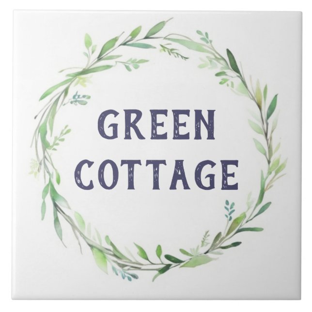 Carreau Chemise verte Custom Nom de la maison Plaque Plaqu (Devant)